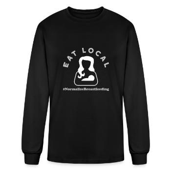 Eat Local Normalize Breastfeeding Awareness - Men's Long Sleeve T-Shirt - black - Front