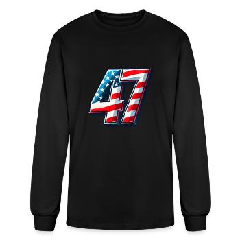 47th President USA Flag Pride Grunge - Men's Long Sleeve T-Shirt - black - Front