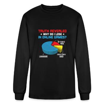 Truth Revealed Why Do I Lose in Online Games Lag - Men's Long Sleeve T-Shirt - black - Front