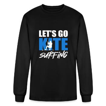 Go Kite Surfing Kitesurfing Enthusiast Gift - Men's Long Sleeve T-Shirt - black - Front