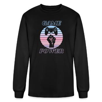 Game Power - Men's Long Sleeve T-Shirt - black - Front