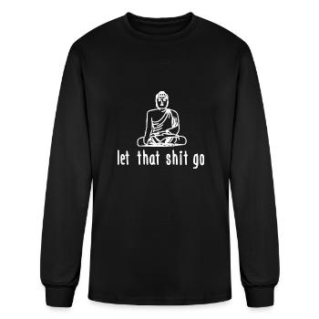 laissez aller cette merde - T-shirt à manches longues Homme - noir - Devant