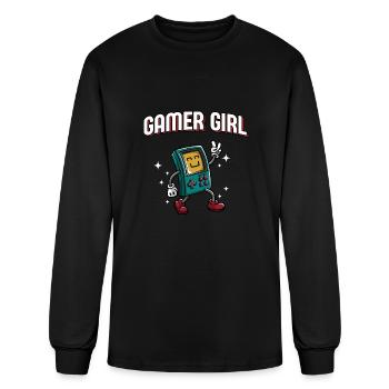 Gamer Girl Gaming Video Games Game Player Online G - Men's Long Sleeve T-Shirt - black - Front