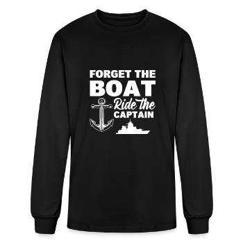 Ride the Captain Aquaculturist Gift - Men's Long Sleeve T-Shirt - black - Front