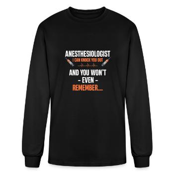 Anesthesiologist I Can Knock You Out Cardiologist - Men's Long Sleeve T-Shirt - black - Front