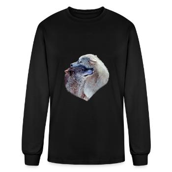 Furry Wolf Love Couple - Men's Long Sleeve T-Shirt - black - Front