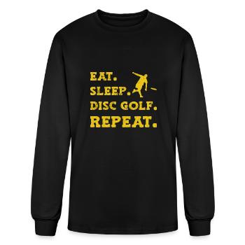 Disc Golf Disc Golfer - Men's Long Sleeve T-Shirt - black - Front