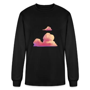 celestial clouds - Men's Long Sleeve T-Shirt - black - Front