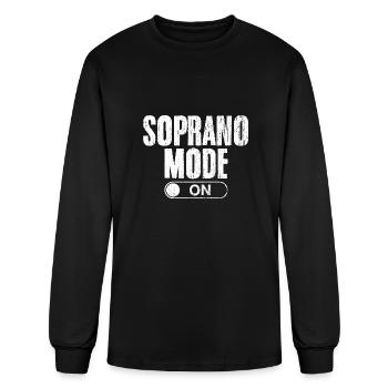 Soprano Mode On Singing Funny Choir Singing For - Men's Long Sleeve T-Shirt - black - Front