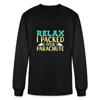 Skydiving Skydive Skydiver - Men's Long Sleeve T-Shirt - black - Front