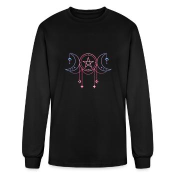 Triple Lune Déesse Transgenre - T-shirt à manches longues Homme - noir - Devant