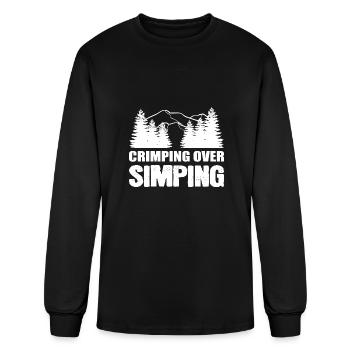 Crimping over Simping Tour Guide Gift - Men's Long Sleeve T-Shirt - black - Front