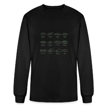 Boats sailing knot knotting gifts - Men's Long Sleeve T-Shirt - black - Front