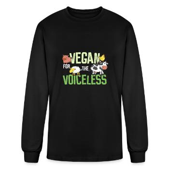Vegan for the Voiceless - Men's Long Sleeve T-Shirt - black - Front