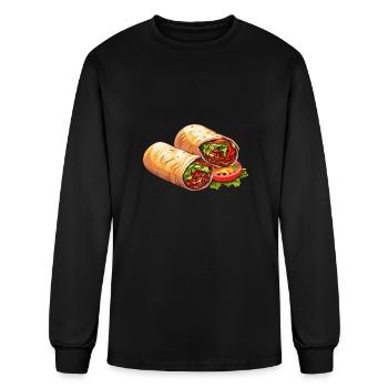 Flavorful Delight: Döner Dürüm Wrap - Men's Long Sleeve T-Shirt - black - Front