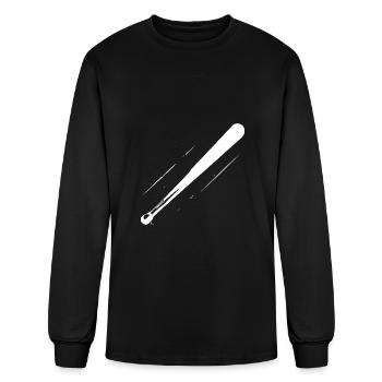 Baseball Bat Drawing - Men's Long Sleeve T-Shirt - black - Front