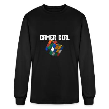 Gamer Girl Gaming Video Games Game Player Online G - Men's Long Sleeve T-Shirt - black - Front