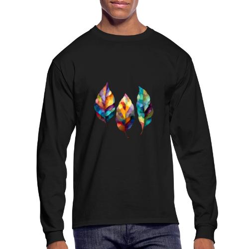 Art: Colorful Leaf Harmony - Men's Long Sleeve T-Shirt