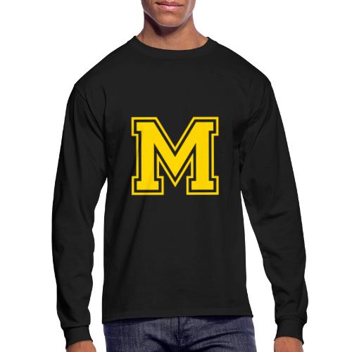 Letter M – Capital Athletic Alphabet Monogram - Men's Long Sleeve T-Shirt
