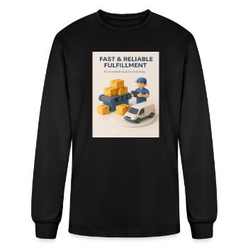 Express Delivery Logistics Figurine - Men's Long Sleeve T-Shirt - black - Front