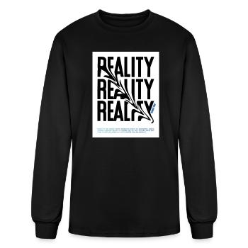 Distorsion Typographique Reality - T-shirt à manches longues Homme - noir - Devant