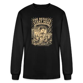 Medical Laboratory Scientist – The Results Start - Men's Long Sleeve T-Shirt - black - Front