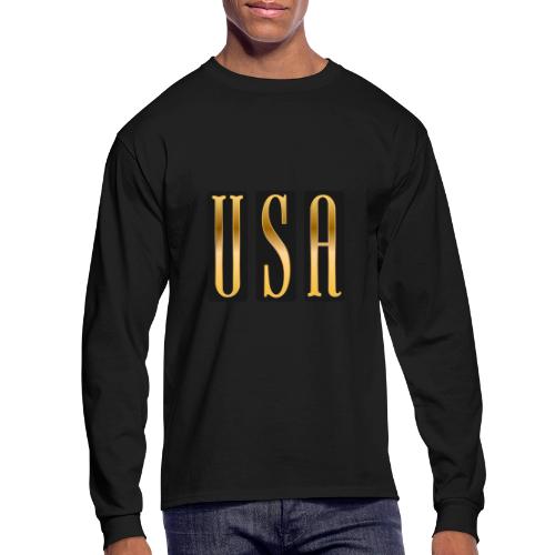 USA Gold Monolith - Men's Long Sleeve T-Shirt