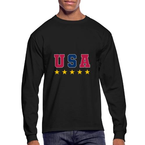 USA Varsity Stars - Men's Long Sleeve T-Shirt