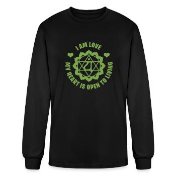 Anahata Chakra - Heart Chakra - Men's Long Sleeve T-Shirt - black - Front