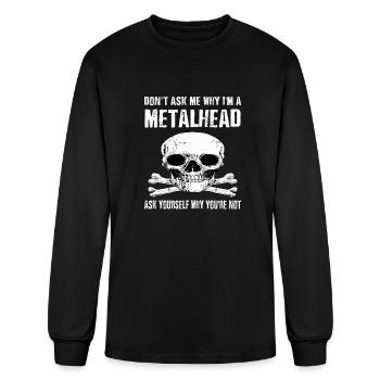 Metalhead - Rock Black Dark Heavy Metal - T-shirt à manches longues Homme - noir - Devant