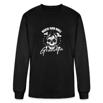 Rock And Roll Grandpa Rock Gift For Rock And Roll - Men's Long Sleeve T-Shirt - black - Front