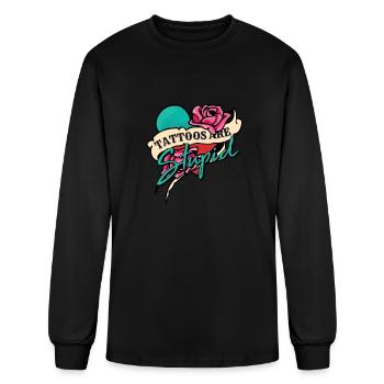 Tattoo Ink Artist Tribal Tattoos Are Stupid - Men's Long Sleeve T-Shirt - black - Front