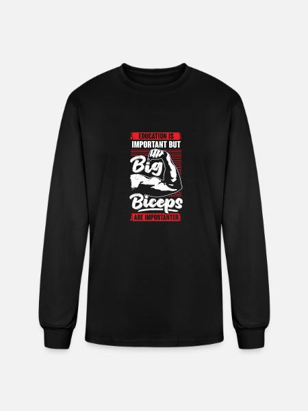 Funny Bodybuilding Biceps Fitness Bodybuilder Gift - Men's Long Sleeve T-Shirt - black