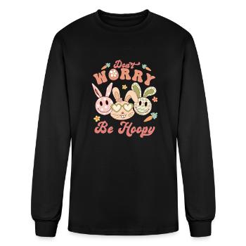 Don't Worry Be Hoopy - Men's Long Sleeve T-Shirt - black - Front