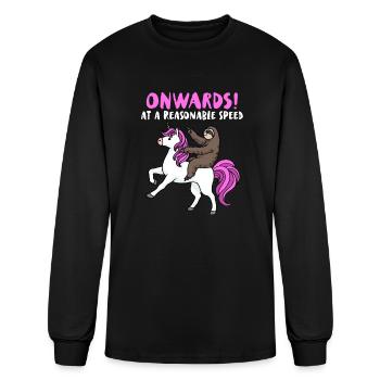 Unicorn Sloth Funny Unicorn - Men's Long Sleeve T-Shirt - black - Front