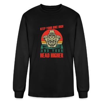 Keep Your Bike High and Your Head Higher. - Men's Long Sleeve T-Shirt - black - Front