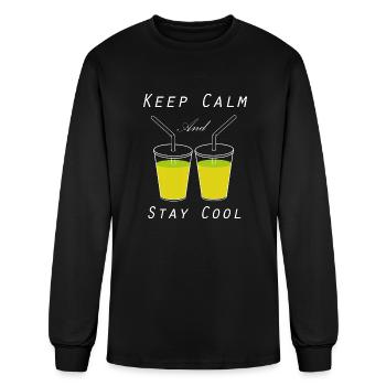 My Favourite Drink Is Orange Juice Stay Cool Keep - Men's Long Sleeve T-Shirt - black - Front