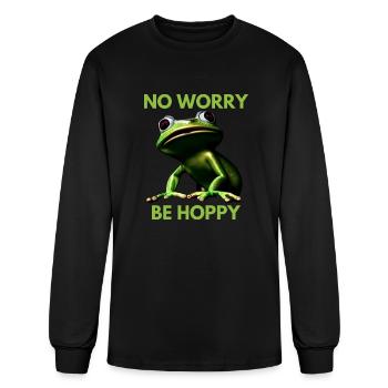 No Worry Be Hoppy - Men's Long Sleeve T-Shirt - black - Front