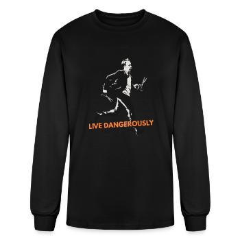 Live Dangerously Nietzsche - Men's Long Sleeve T-Shirt - black - Front