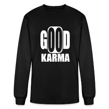 good karma - Men's Long Sleeve T-Shirt - black - Front