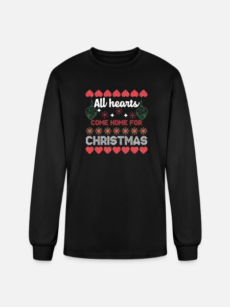 All hearts come home for Christmas - Men's Long Sleeve T-Shirt - black