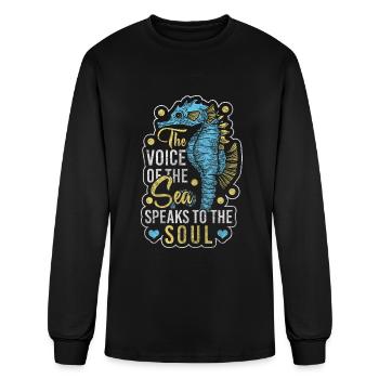 Sea Horse Water Swimmers - Men's Long Sleeve T-Shirt - black - Front