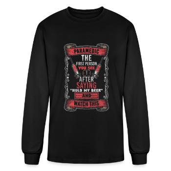 Ambulance Services Hospital Emergency Call - Men's Long Sleeve T-Shirt - black - Front