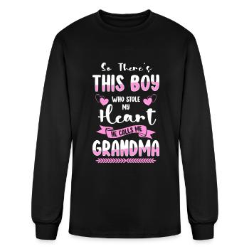 Grandparents Grandchild Love - Men's Long Sleeve T-Shirt - black - Front
