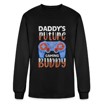 Pregnant Baby Bump Parents Children - Men's Long Sleeve T-Shirt - black - Front