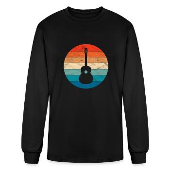 Acoustic Guitar - Men's Long Sleeve T-Shirt - black - Front