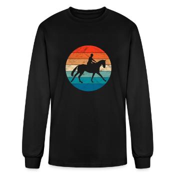 Equestrian Sport - Men's Long Sleeve T-Shirt - black - Front