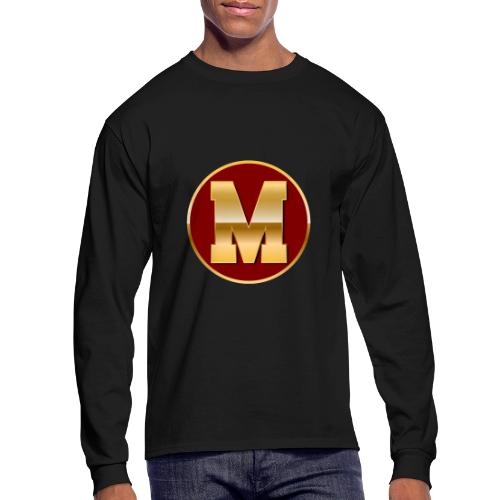Letter M – Capital Varsity Alphabet Monogram - Men's Long Sleeve T-Shirt