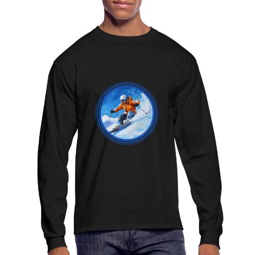 Skiing: On the Edge - Men's Long Sleeve T-Shirt