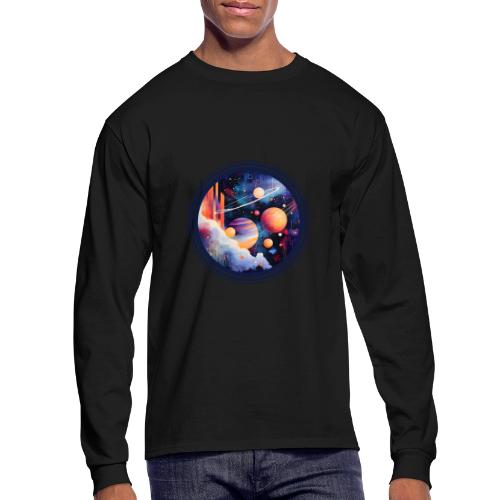 Floating Planetscape - Men's Long Sleeve T-Shirt